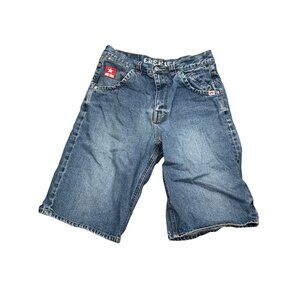 vintage Denim Mens Bermuda Shorts Size 30 Dark Wash Casual Style